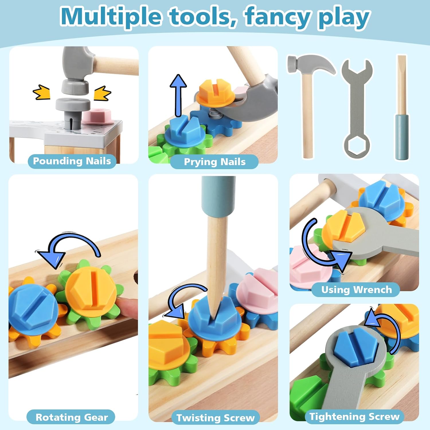 TONZE Kids Tool Set Montessori Toys