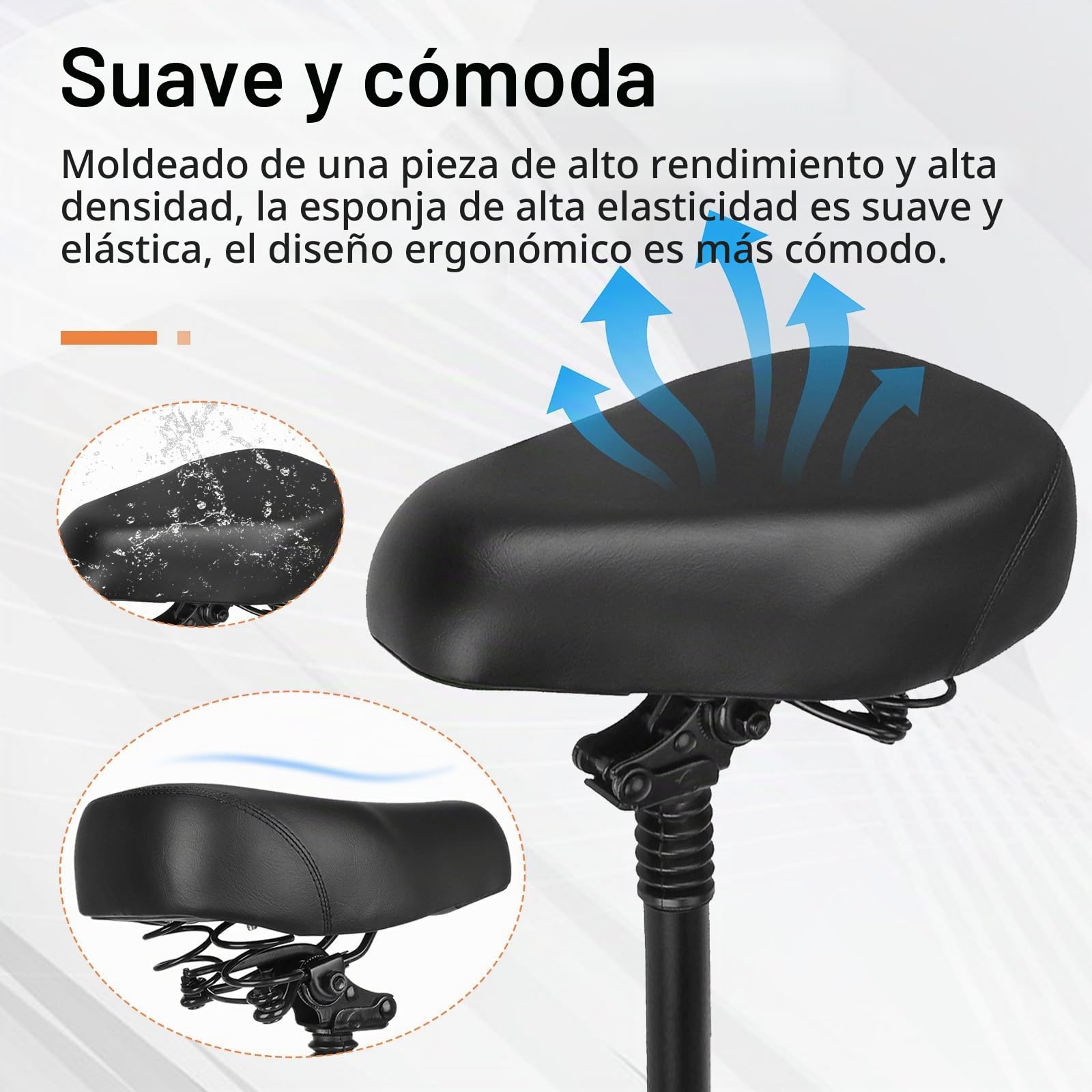 Asiento de Scooter, Asiento para KuKirin G2 Pro DB Patinete Eléctrico con Amortiguación y Diseño Desmontable Almohadón Pequeño de Motocicleta Plegable para Ciclismo de Larga Distancia