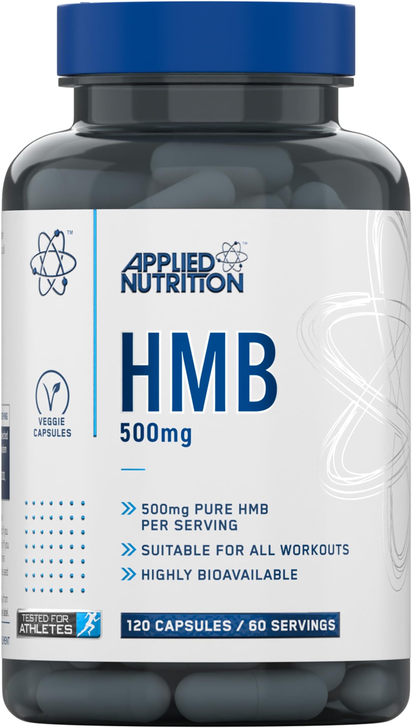 HMB Supplement - HMB 500mg Capsules, Metabolite of Leucine, for Muscle Growth & Repair (120 Capsules - 60 Servings)