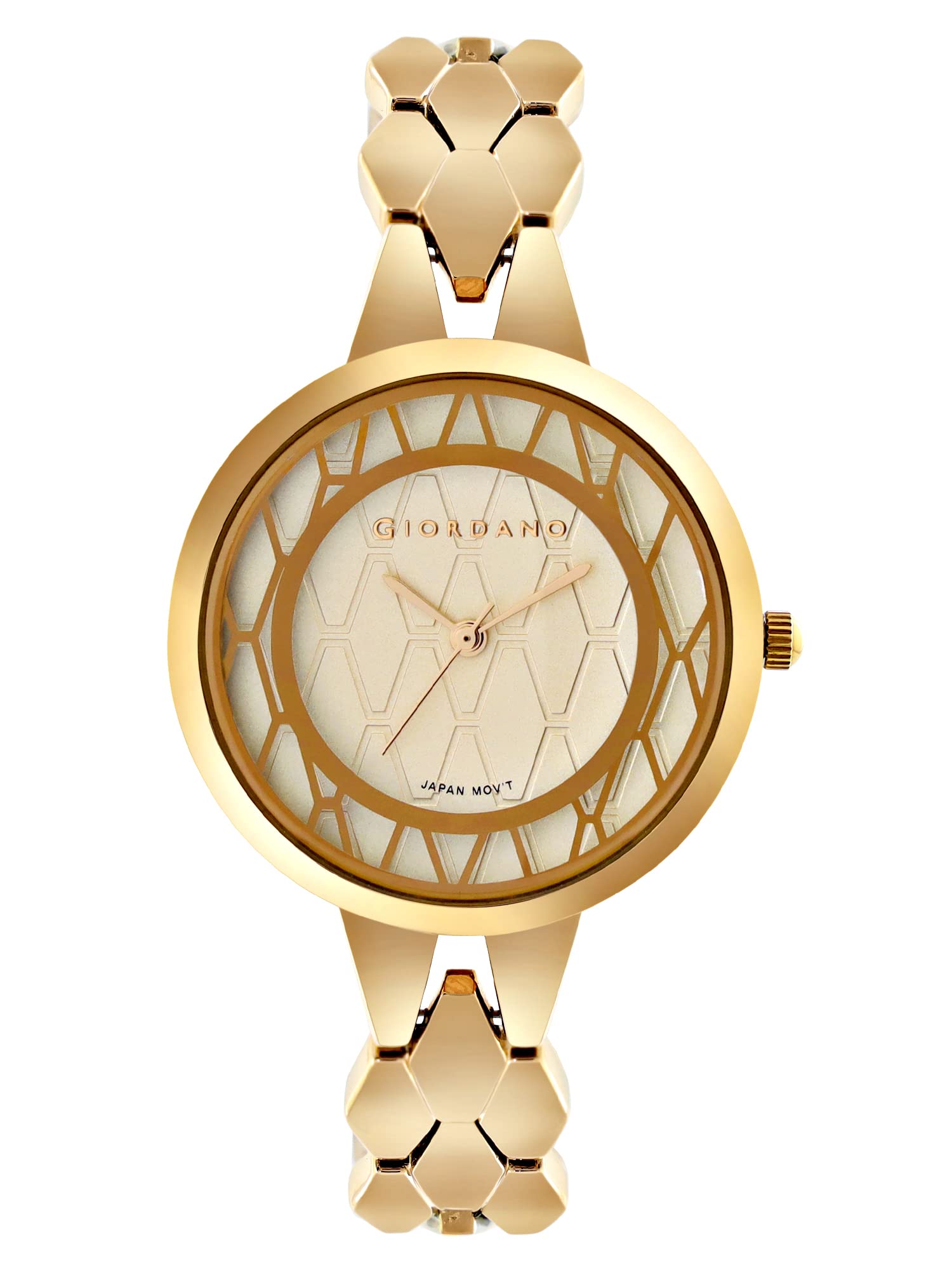 Giordano Entwine Collection Analog Watch for Women with Rose Gold Case, Dial and Stylish Metal Strap Ladies Wrist Watch Gift for Women C2157-33 (B07HF6FJRS) Amazon Price History, Amazon Price Tracker