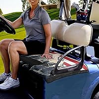 Vista 2 de Fundas universales para asiento de carrito de golf, suaves y cómodas, protección para todo tipo de clima, funda para carrito de golf para 2