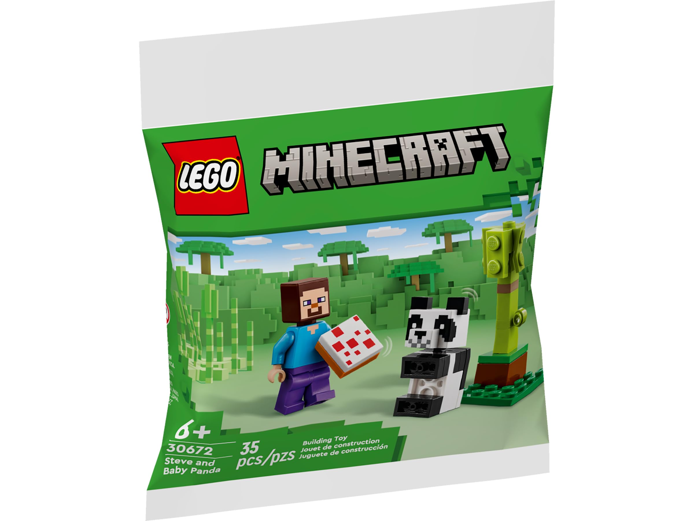 Amazon.co.jp: LEGO 30672 Minecraft Steve mit Baby-Panda : おもちゃ