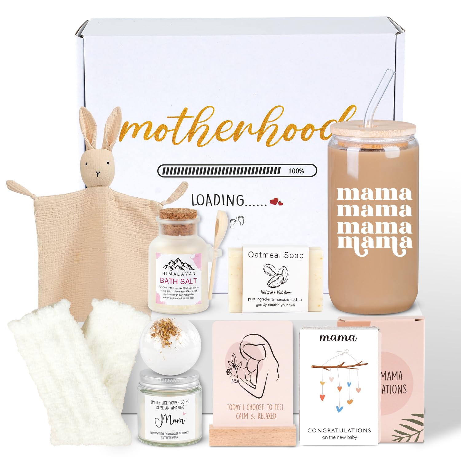 Soyminer New Mom Gifts For Women, 1st Mother's Day Gift, 15 Pieces Postpartum Care Package After Baby, Pregnancy Gifts For Mother To Be, First-Time Expecting Moms