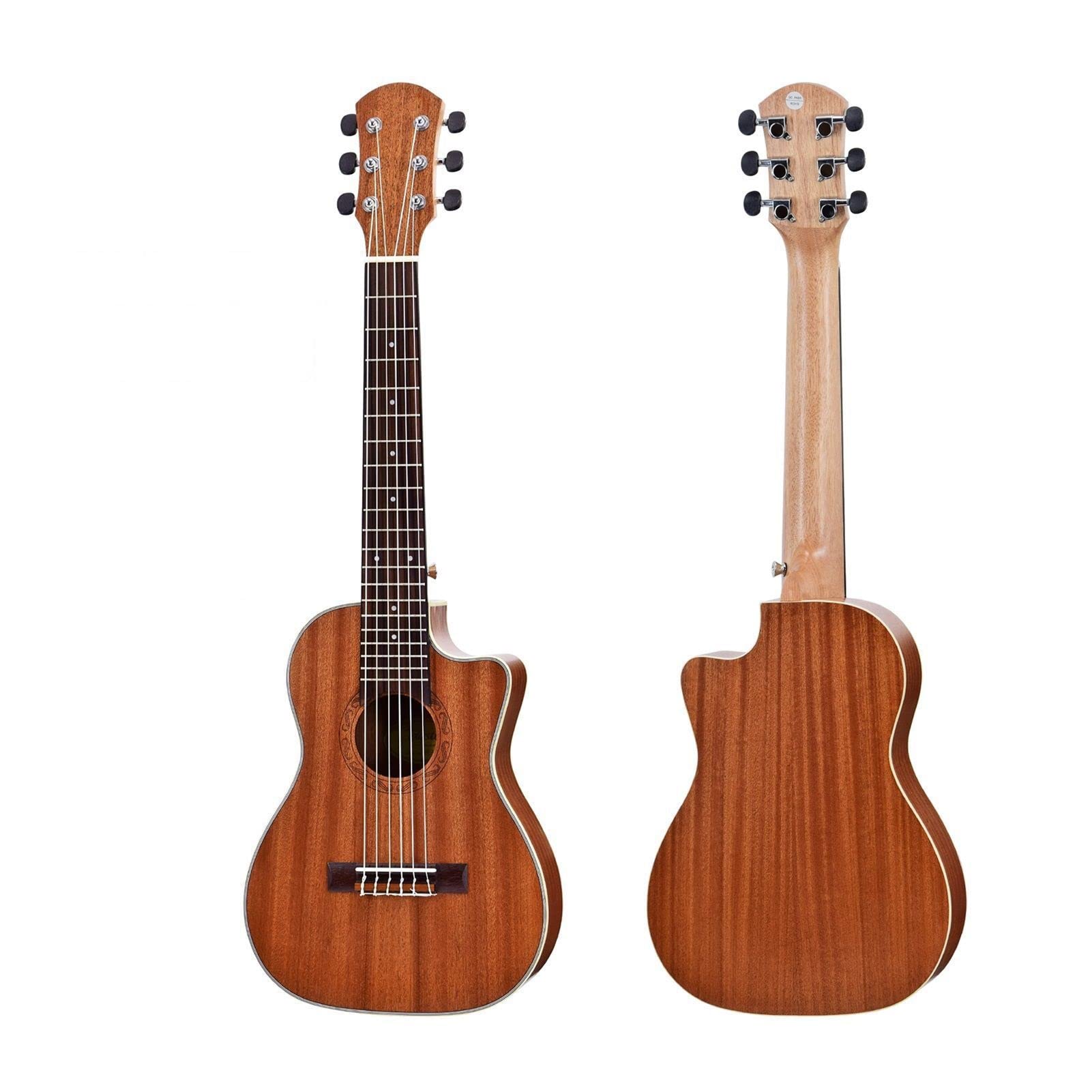 ZZZYW 30 Pollici Mini Guitarle Electric Guitars Acoustic 6 Strings Ukulele Travel Guitar (Color : Install Pick up, Dimensione : 30 in Baritone)