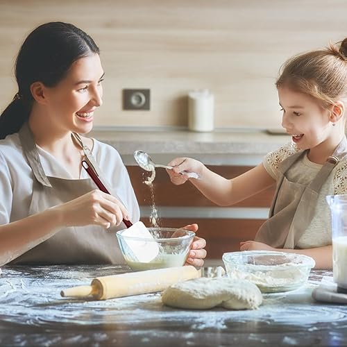 Miniatura 2 de 2 juegos de espátulas y cucharas resistentes de 14.2 pulgadas, espátula de silicona de alto calor, espátulas grandes de goma para uso en cocina,