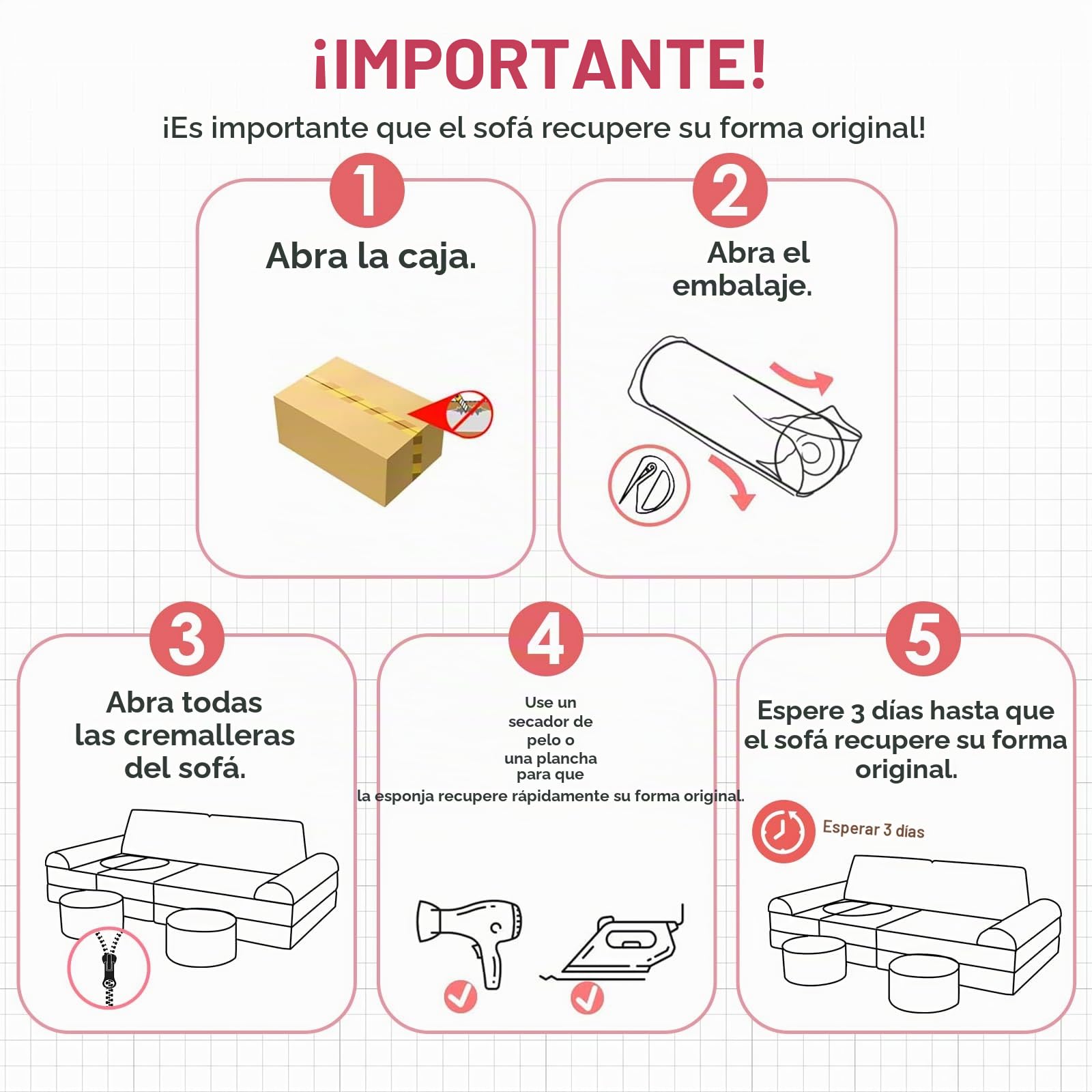 MAMIZO Sofá para Niños, 15 Piezas Sofá Modular para Niños, Sofá Infantil Convertible, Sofá de Juegos para niños para Sala de Juegos, Posibilidades de Juego Infinitas, Hecho de Pana (Rosa)