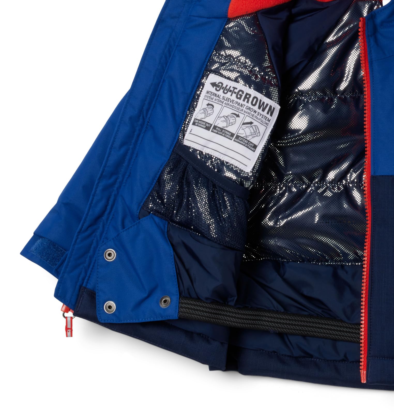 Columbia Youth Boys Alpine Action 3 kurtka, Collegiate Navy Melange/Mountain Blue, 104