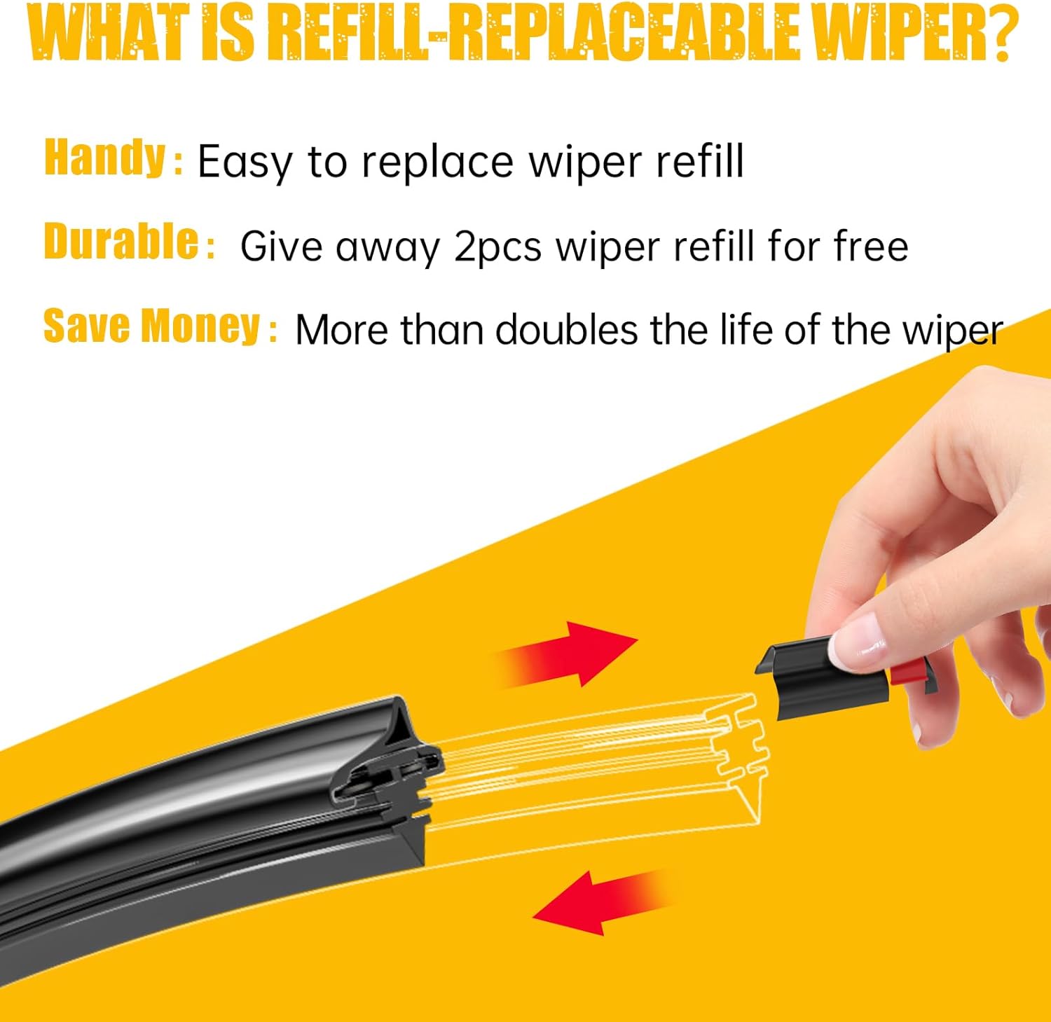 MIKKUPPA 28"+28"+11" Windshield Wiper Blades Replacement for 2013-2019 Ford Escape, Replaceable Wiper Blades Set, All Season (Pack of 5)