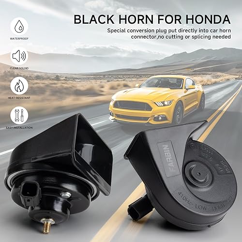 Vista 73 de FARBIN Bocina de coche compatible con Toyota/Lexus/Subaru 12V Bocinas automáticas impermeables con 1 a 2 tapones de bocina para Toyota