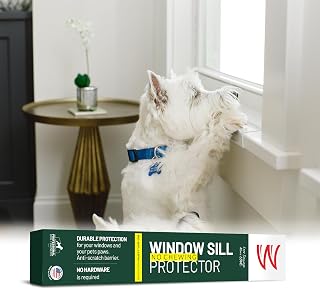 CLAWGUARD Plexiglass Window Sill Protector – Thick Crystal Clear Window Sill Cover & Extender – Window Ledge Protector for Dogs & Cats (29.5in. x 5.25in.)