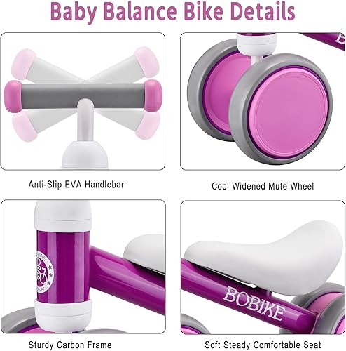 Miniatura 3 de Bobike - Bicicleta de equilibrio para bebés, juguete para bebés, niños y niñas de 1 año, 10 a 24 meses regalo de primer cumpleaños, caminante