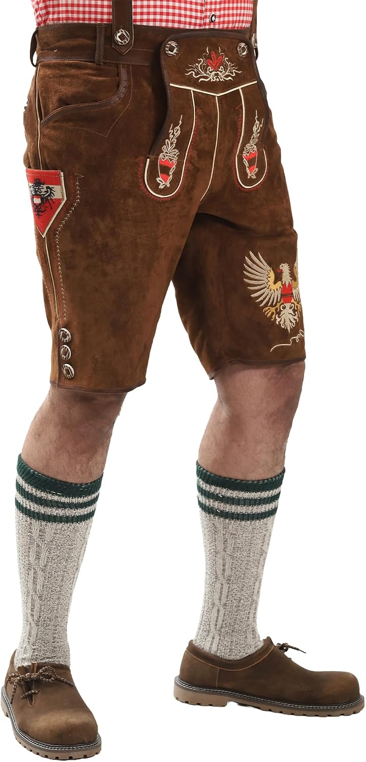 Lederhosen Socks for Men - Trachten Knee High Socks for Oktoberfest & Bavarian Celebrations