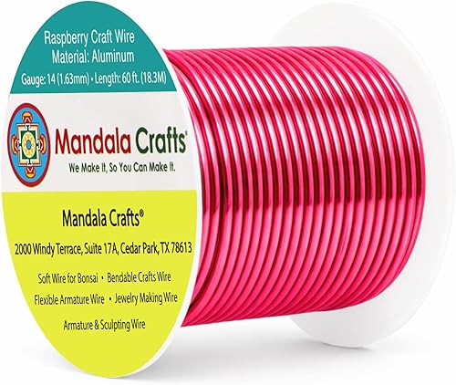 Vista 231 de Mandala Crafts - Alambre de aluminio anodizado de calibre 10 para manualidades de joyería - 32 pies de alambre flexible de cobre coloreado - Doble