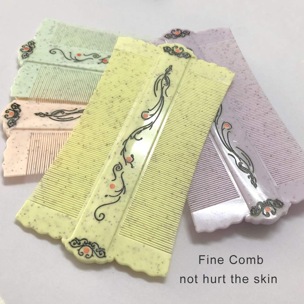 4 Pcs Combs Double Sided Fine Tooth Dandruff Comb, Hair Combs for Women