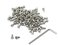 Vista 140 de iexcell 25 piezas M4 x 60/65/70/75/3.150 in paso de rosca 0.028 in acero inoxidable 304 cabeza hexagonal Tornillos Tornillos surtido Kit