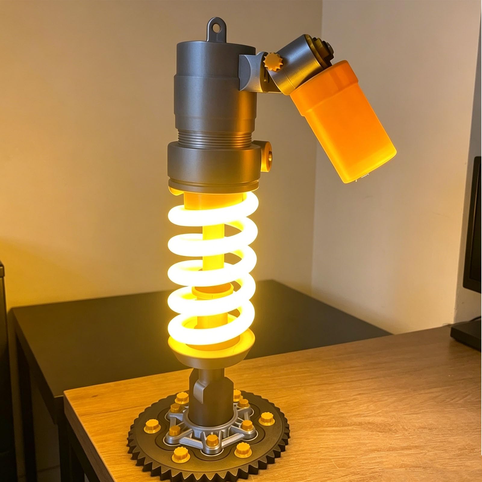 Stoßdämpfer-Tischlampe, LED-Schreibtischlampe mit Einstellbarer Helligkeit, kein Flackerndes Augenkomfortlicht, für Gaming-Setup, Home-Office