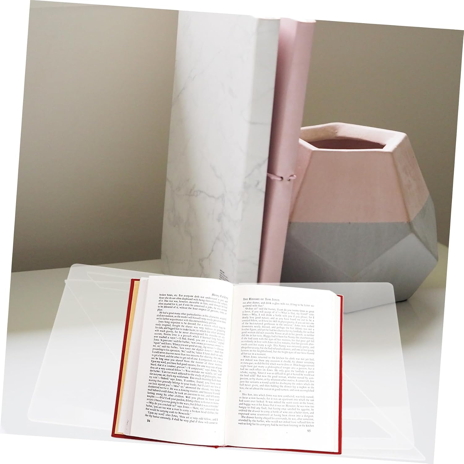 Acrylic Recipe Book Holder Transparent Cooking Book Stand for Kitchen Desktop Display Shelf Accessory