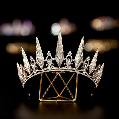 Miniatura 38 de SWEETV Tiaras y coronas para mujer, tiara de boda de cristal para novia, corona plateada de metal, accesorios de fiesta de disfraces