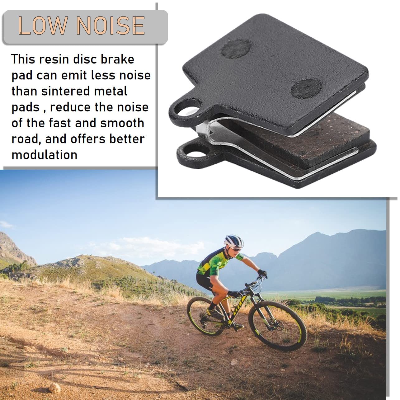 Plaquettes De Frein Pour Vélo - Lot De 4 Anti-Blocage Silencieuses Pour VTT, Ville, Gravel, Scooter