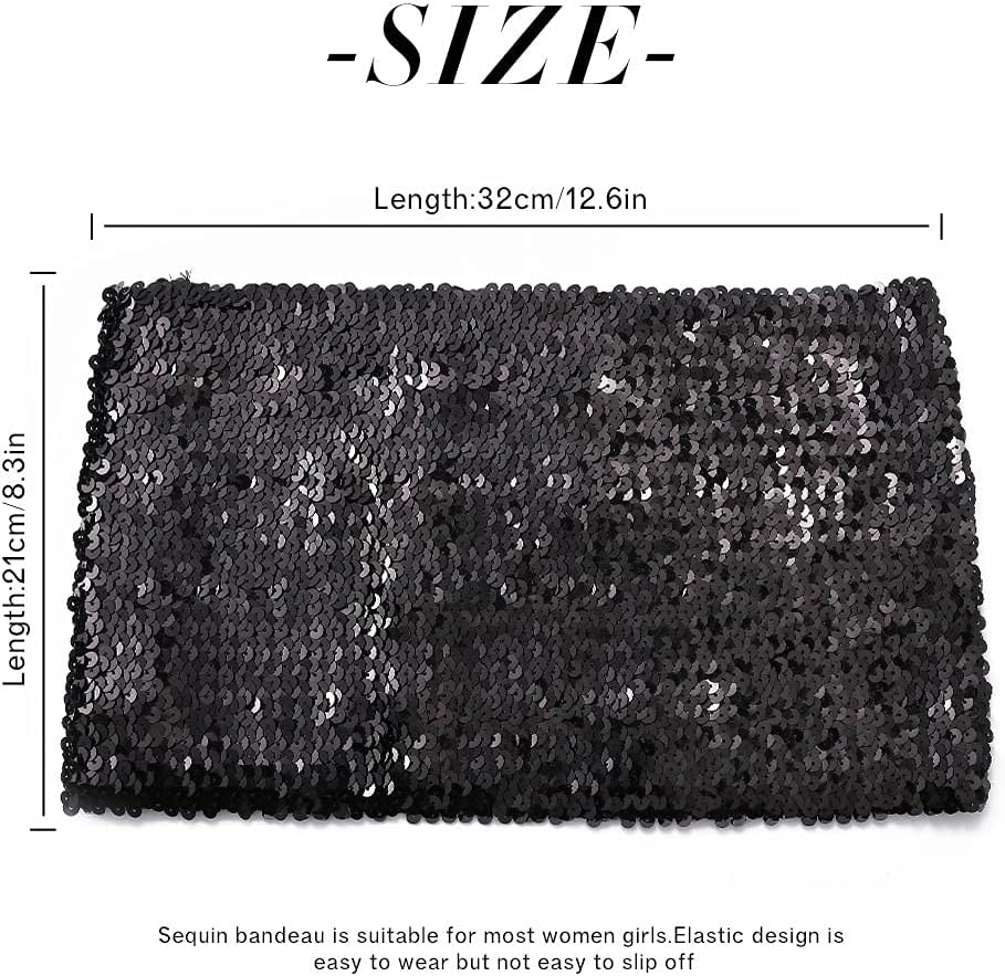 Kakaco Sparkly Strapless Crop Top Glitter Sequin Tube Top Party Clubwear Top for Women and Girls - Image 4