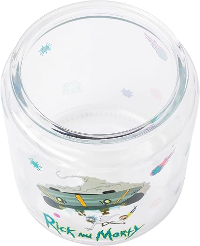 Miniatura 3 de Silver Buffalo Rick and Morty Falling Out of Ship - Tarro de vidrio con tapa, 6 pulgadas