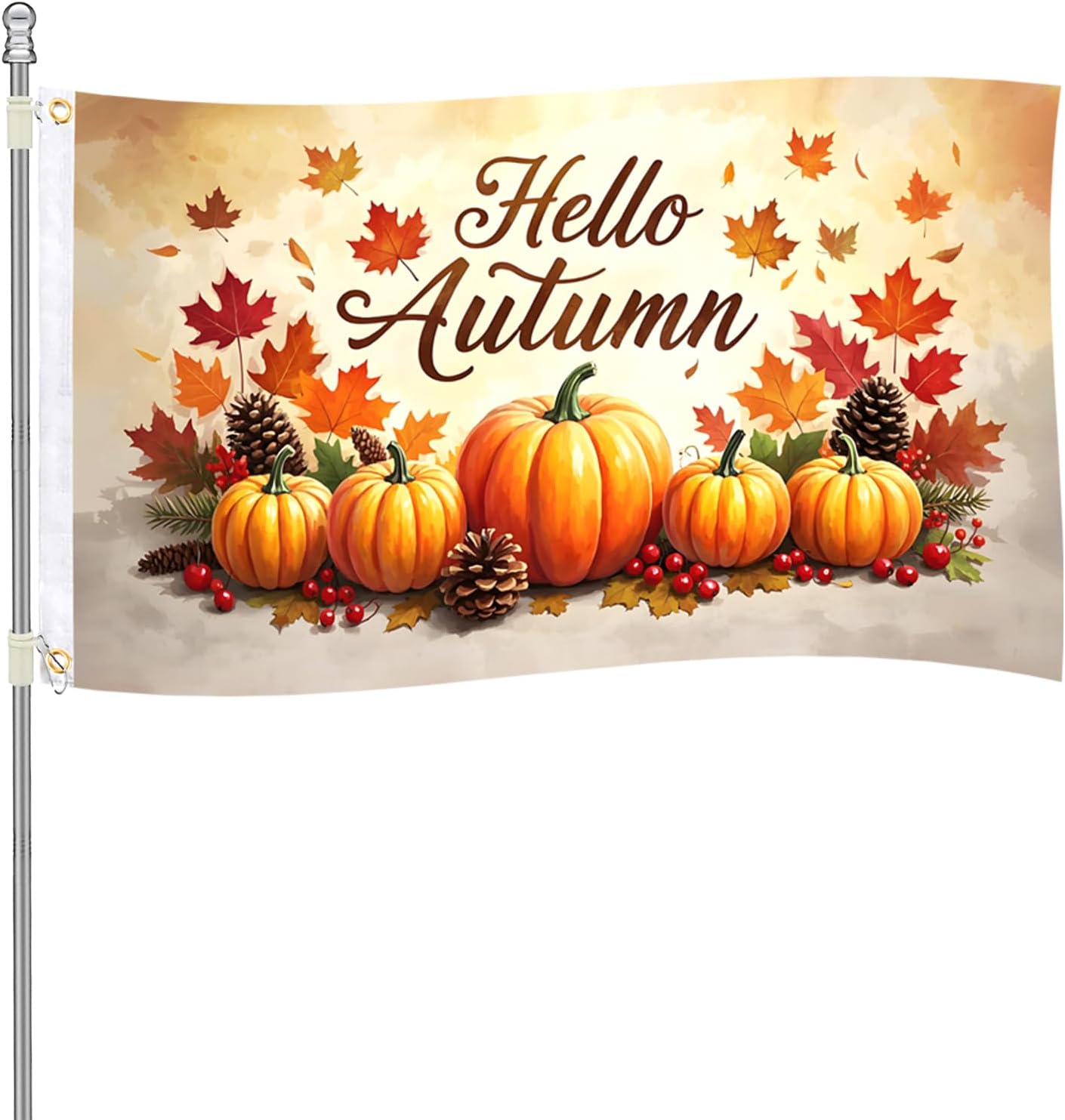 12 Pcs Seasonal Garden Flags 3x5 ft Double Sided All Weather Outdoor Yard Flags with Brass Grommets - Holiday House Banners for Spring, Summer, Fall, Winter, Easter, 4th of July, Halloween, Christmas, Double Stitched Edges