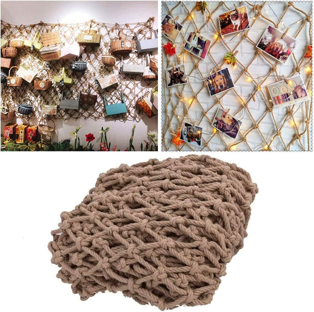 Decorative Net, Children Protection Safety Fence Climbing Woven Rope Truck Cargo Trailer Netting, Endurance, Anti-Wear,5x8m（16.4 * 26ft）