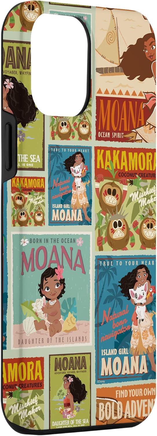 Disney Moana and Kakamora Retro Vintage Style Art Collage Case for iPhone 12 Pro Max