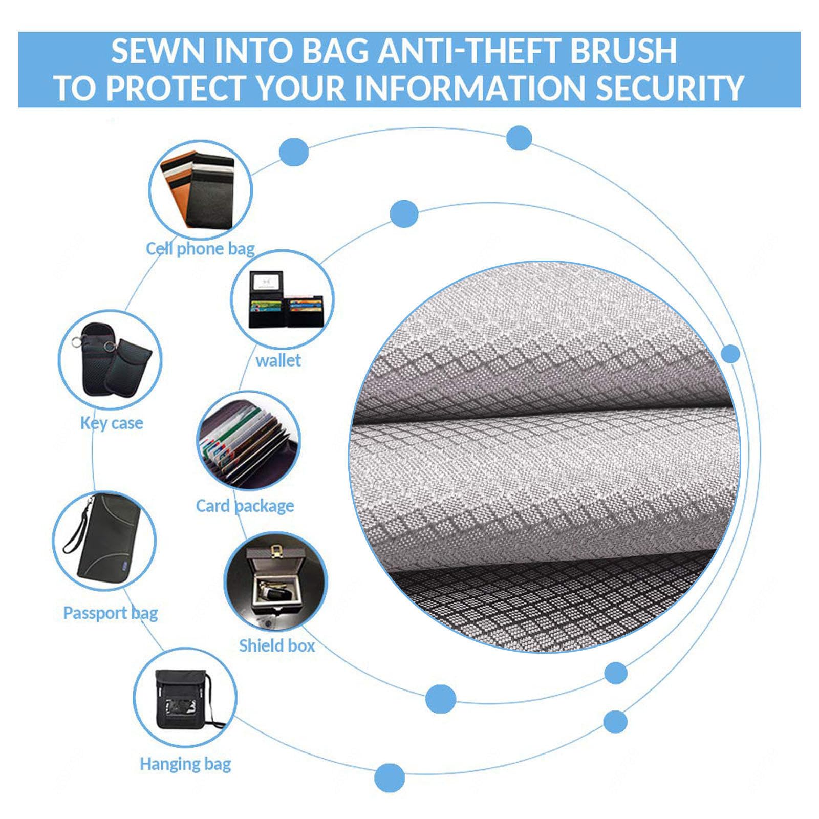 Tessuto di Protezione EMF, EMI, Protezione RF e RFID Tessuto in Rame Nichelato Tessuto di Schermatura RFID/RF Altri Elettromagnetici WiFi Bluetooth GPS EMI RFID,silver-10m