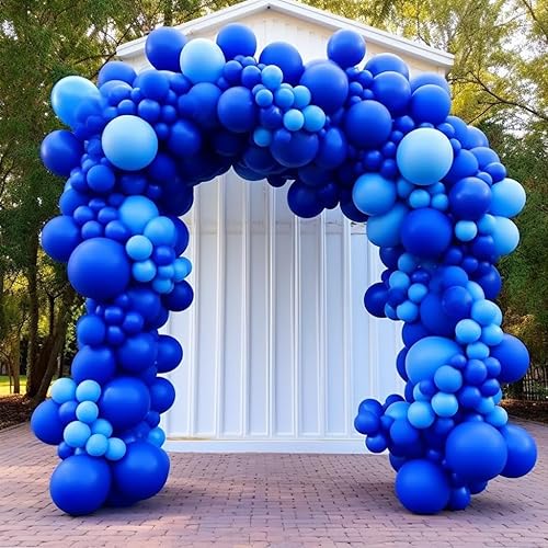 Miniatura 7 de Globos de látex azul rey, paquete de 50 globos de helio azul mate de 12 pulgadas para cumpleaños, boda, baby shower, graduación, revelación de