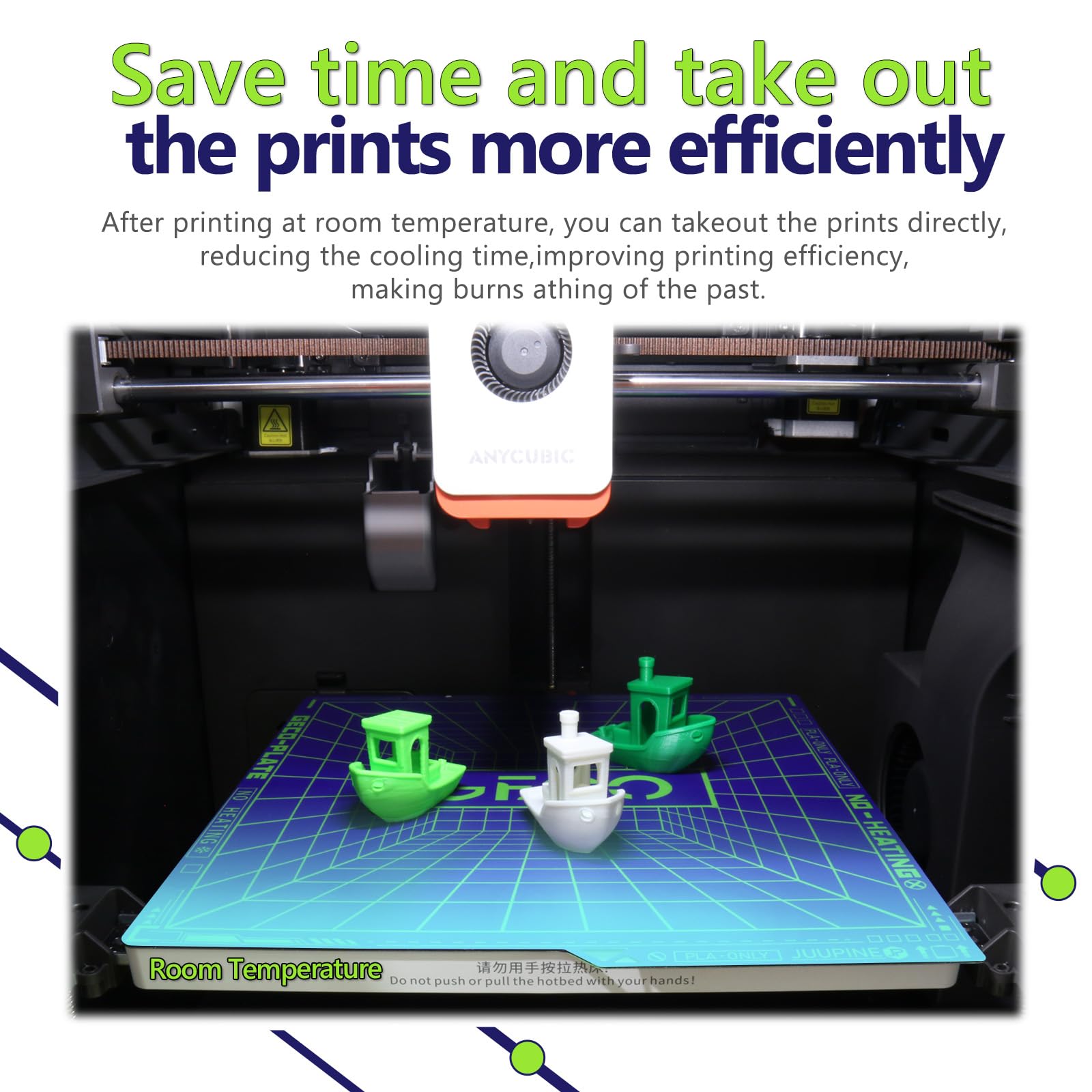 Juupine Geco Platte für Anycubic Kobra S1/S1C 264 x 276 mm doppelseitige Druckbauplatte PEO PET für Anycubic Kobra S1 Combo  7