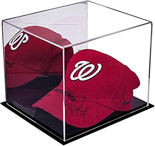 Vista 595 de Better Display Cases Versátil vitrina de acrílico transparente - Caja rectangular grande con base blanca 18" x 12" x 3" (BK09)