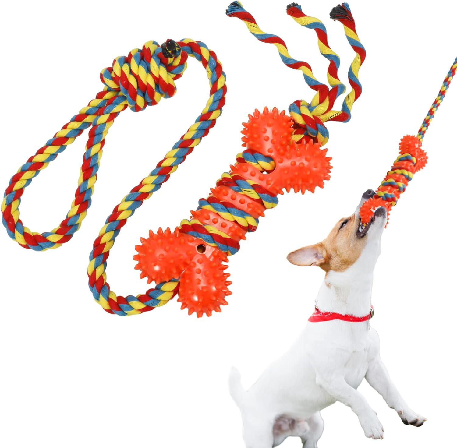 Firtink Dog Rope Toy, Dog Chew Toys for Aggressive Chewers, Dog Toys ...