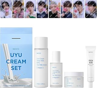 NACIFIC ATEEZ Play Ground Exclusive Special UYU Skin Moisture&Hydration Skincare Set With Korean BOY Band IDOL 8 Photo Cards