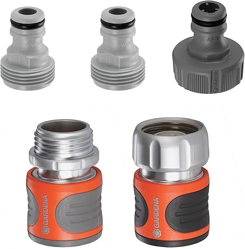 GARDENA set de conectores premium de metal para manguera