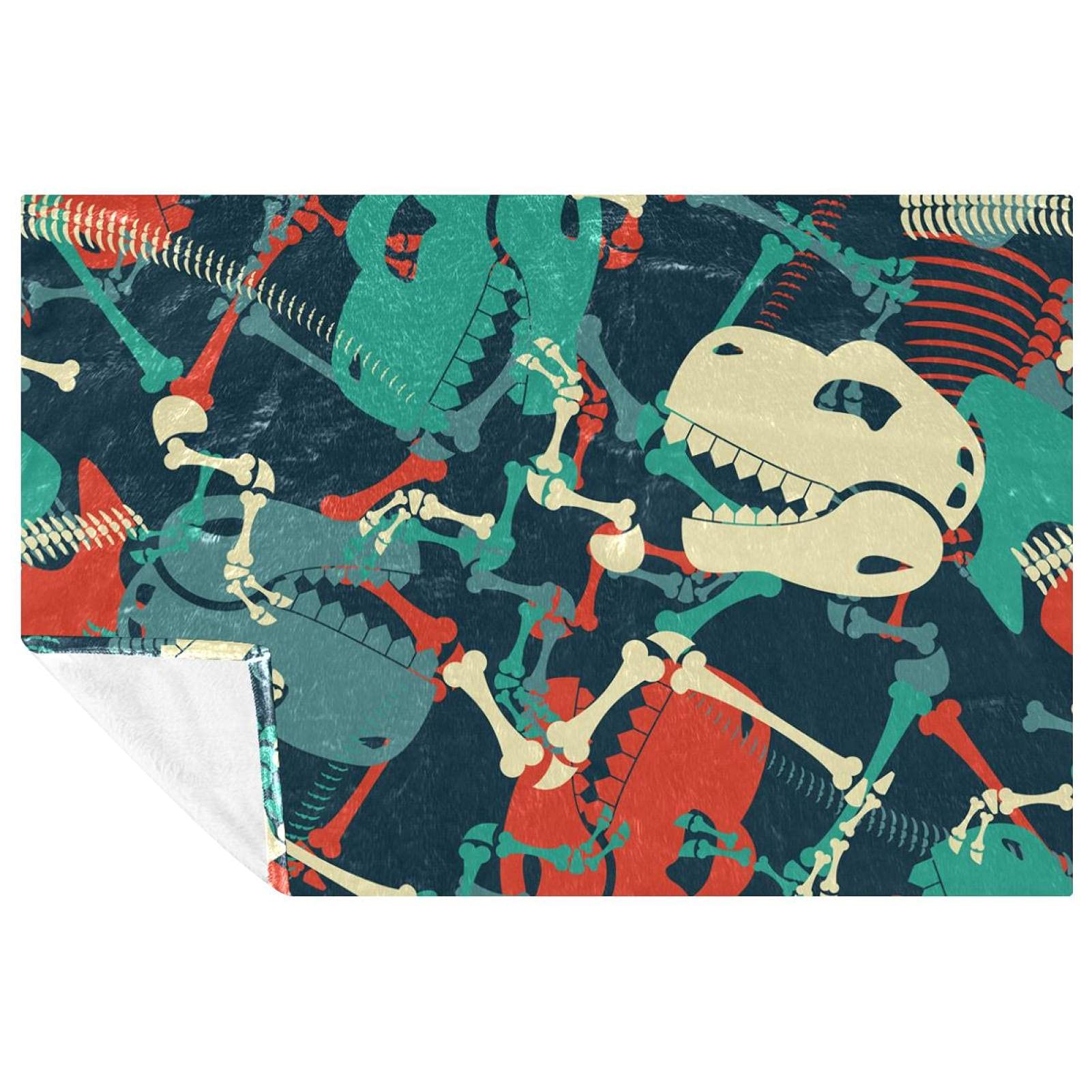 Couverture motif crâne de dinosaure chaude pour des instants complices en famille