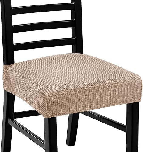 Vista 20 de Funda elástica para silla de comedor con respaldo alto, fundas elásticas para sillas de comedor, lavables a máquina, protector de silla para Gris