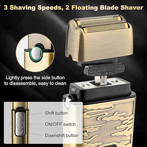 Miniatura 4 de Cortadora de pelo profesional inalámbrica para hombres  Cortadora de pelo Zero Gap T-Blade Trimmer Eléctrica de lámina y recortadora de pelo de