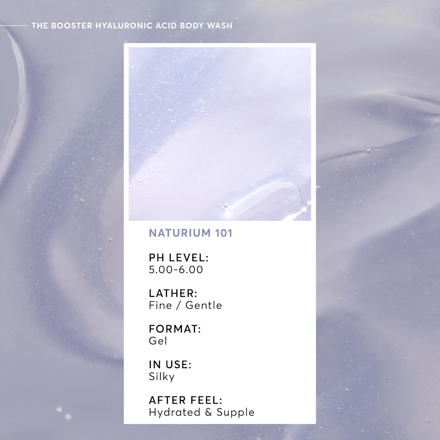 Naturium The Booster Hyaluronic Acid Body Wash, Hydrating & Moisturizing plus Minimizes Dryness, with Glycerin & Vitamin B5, 16.9 oz - Image 2