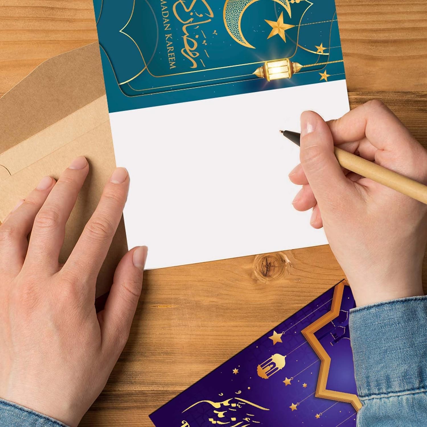 12 Pack Eid Mubarak Greeting Cards with Envelopes & Stickers Perfect for Ramadan Decorations and Muslim Celebrations Purple image 7 of 7 B0DQPZWF3Z