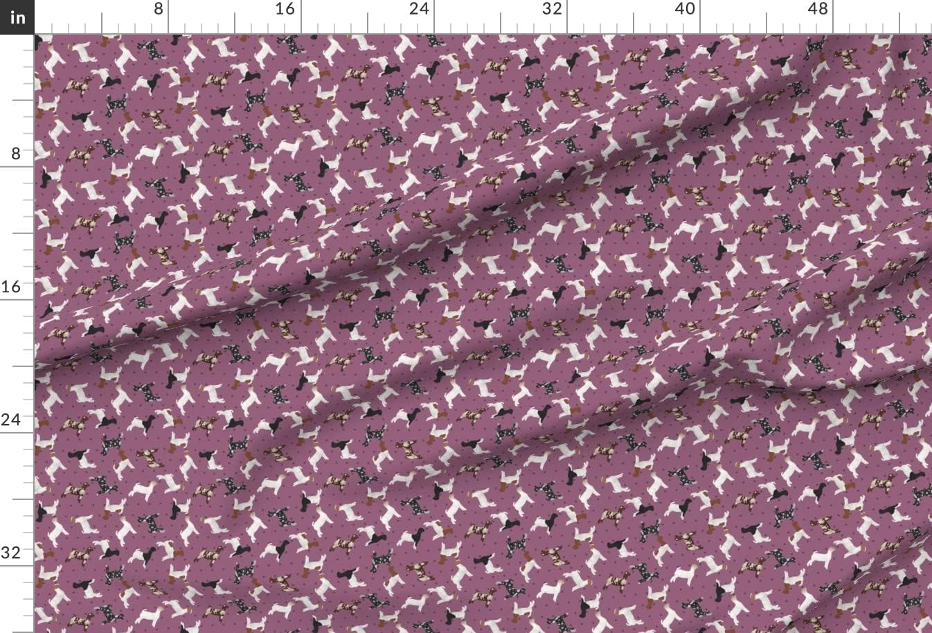Spoonflower Fabric - Boer Goat, Showstock, Livestock, Purple, Black, White, Farming, Printed on Chiffon Fabric by The Yard - Sewing Fashion Apparel Dresses Home Decor