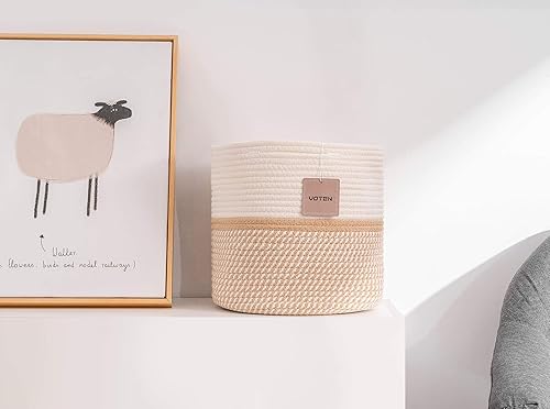 Miniatura 10 de voten - Canastas organizadoras en forma de cubos de almacenamiento de 11 x 11 x 11 pulgadas para organizador de cubos de 12 x 12 pulgadas, elegante