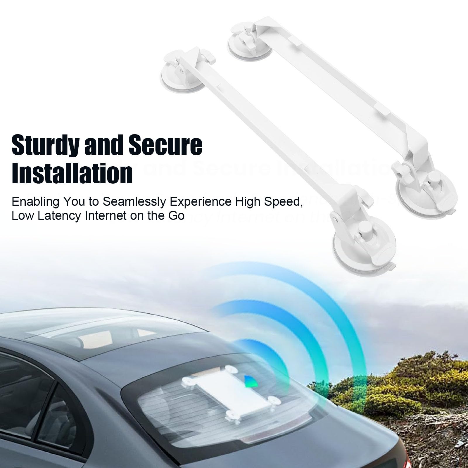 Mini Support Ventouse Toit Ouvrant Starlink - Monture Voiture Puissante Pour Mini Parabole Satellite - Compatible Fenêtre & Toit
