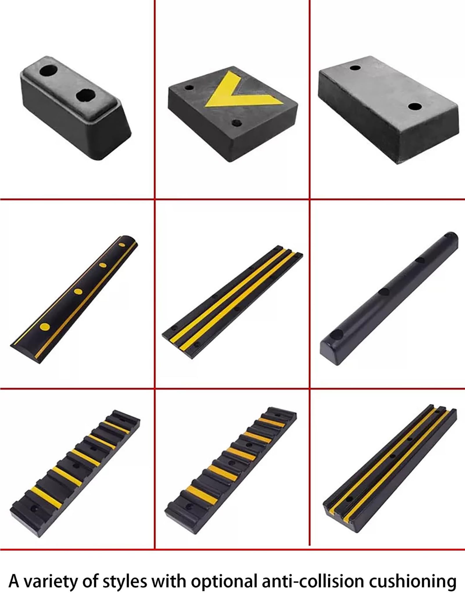 Gummi Rammschutz Schwarz Gelb, Staplerschutz Für Lager & Rampe