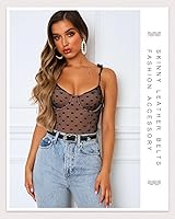 Vista 19 de SUOSDEY Cinturones ajustados occidentales de moda para mujer, cinturón de cuero ajustable para vestidos con hebilla vintage