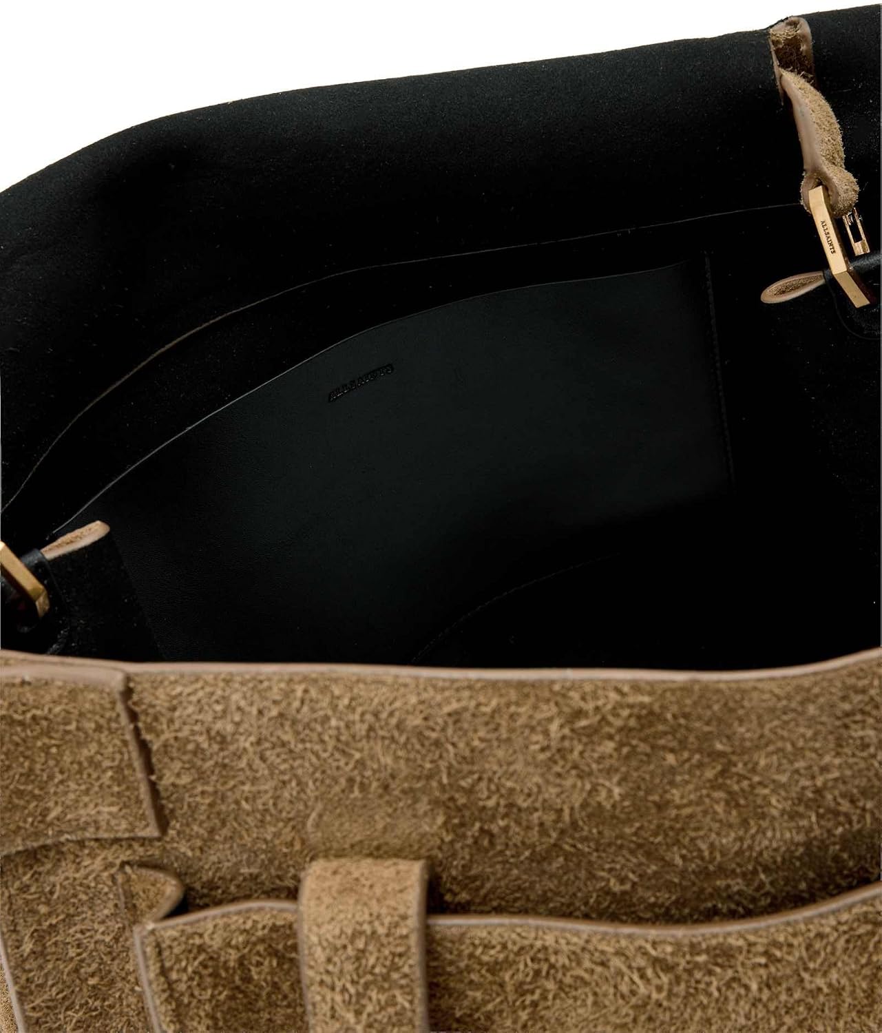 AllSaints Ursa Suede Satchel Biscuit Brown One Size
