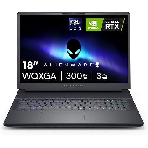 Alienware 18 Area-51 Gaming Laptop AA18250-18-inch QHD+ 300Hz 3ms Display, Intel Core Ultra 9-275HX, 32GB DDR5 RAM, 1TB SSD, NVIDIA GeForce RTX 5070, Windows 11 Home, Onsite Service - Liquid Teal