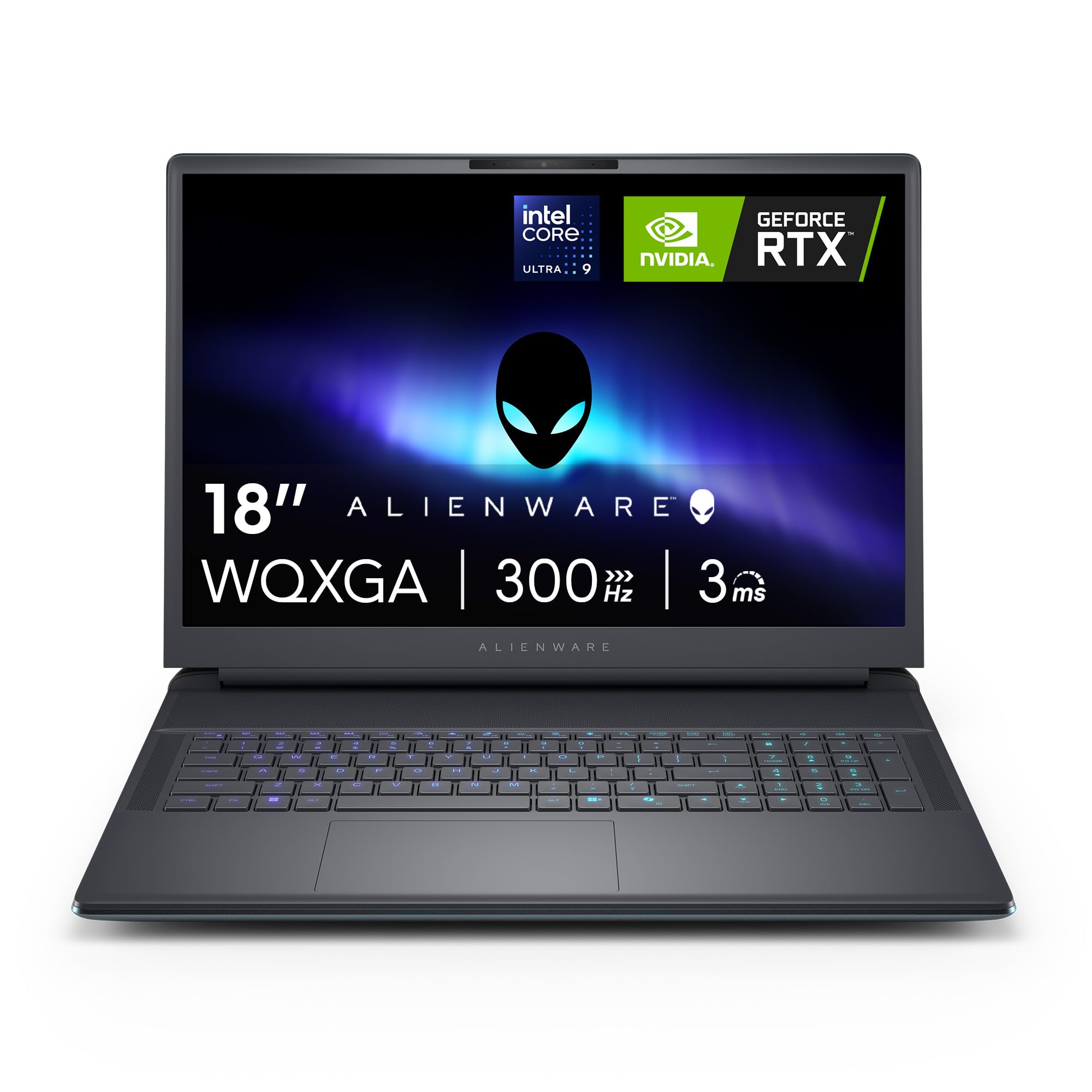 Alienware 18 Area-51 Gaming Laptop AA18250-18-inch QHD+ 300Hz 3ms Display, Intel Core Ultra 9-275HX, 32GB DDR5 RAM, 1TB SSD, NVIDIA GeForce RTX 5070, Windows 11 Home, Onsite Service - Liquid Teal