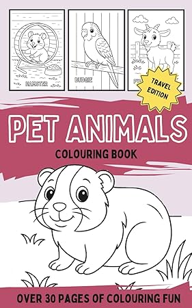 Pet Animals Travel Colouring Book