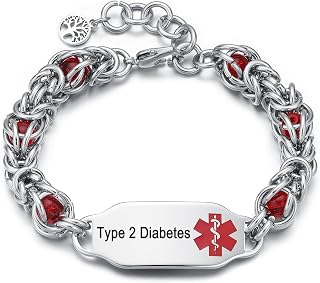 Personalized Medical Alert Bracelet with Emergency Card
